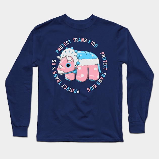 Protect Trans Kids Long Sleeve T-Shirt by Art by Veya